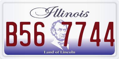 IL license plate B567744