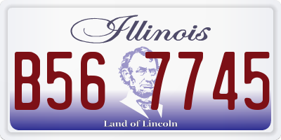 IL license plate B567745