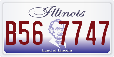 IL license plate B567747