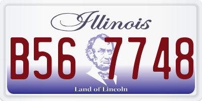 IL license plate B567748