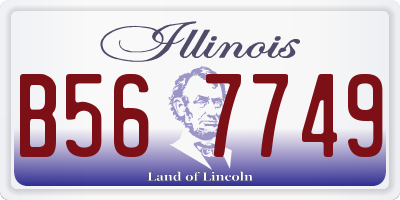 IL license plate B567749