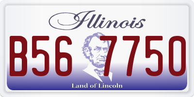 IL license plate B567750