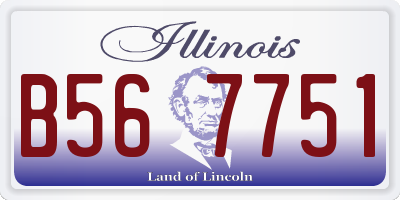 IL license plate B567751
