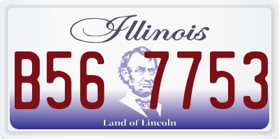 IL license plate B567753