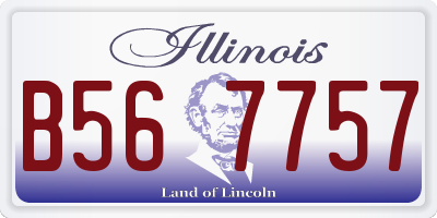 IL license plate B567757