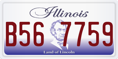 IL license plate B567759