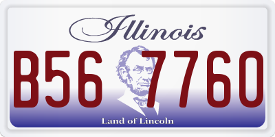 IL license plate B567760