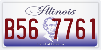 IL license plate B567761