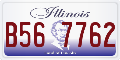 IL license plate B567762