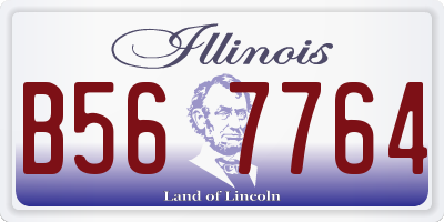 IL license plate B567764