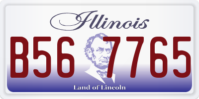IL license plate B567765