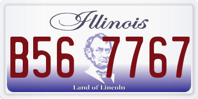 IL license plate B567767