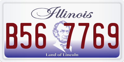 IL license plate B567769