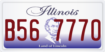 IL license plate B567770