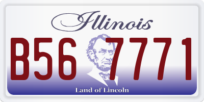 IL license plate B567771
