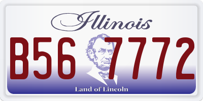 IL license plate B567772