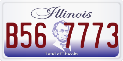 IL license plate B567773
