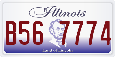 IL license plate B567774