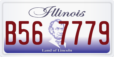 IL license plate B567779