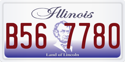 IL license plate B567780