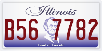 IL license plate B567782