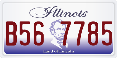 IL license plate B567785