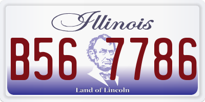 IL license plate B567786