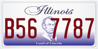 IL license plate B567787