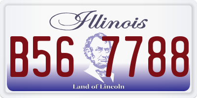 IL license plate B567788