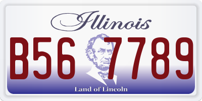 IL license plate B567789