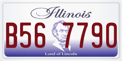IL license plate B567790