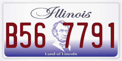IL license plate B567791