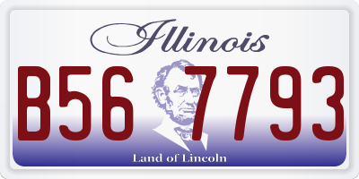 IL license plate B567793