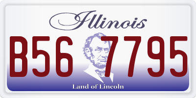 IL license plate B567795