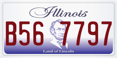 IL license plate B567797
