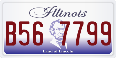 IL license plate B567799
