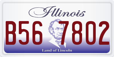 IL license plate B567802