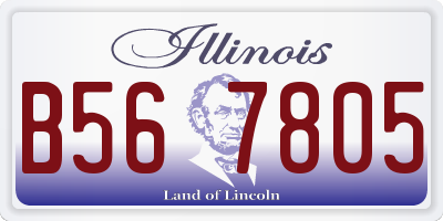 IL license plate B567805