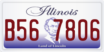 IL license plate B567806