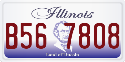IL license plate B567808