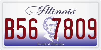 IL license plate B567809