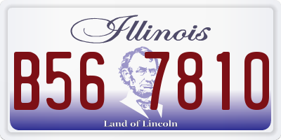 IL license plate B567810