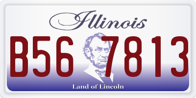 IL license plate B567813