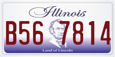 IL license plate B567814