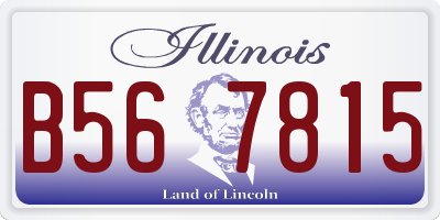 IL license plate B567815