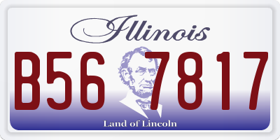 IL license plate B567817
