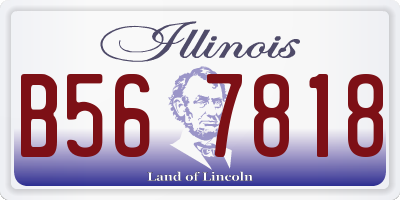 IL license plate B567818