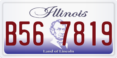 IL license plate B567819