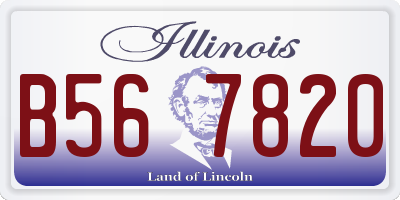 IL license plate B567820