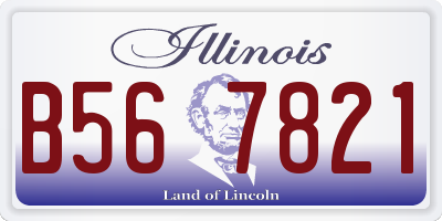 IL license plate B567821